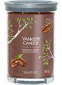 Yankee Candle vonná svíčka Signature Tumbler ve skle velká Praline & Birch 567g