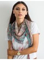 Fashionhunters Světle růžový šátek s etnickým potiskem