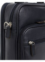 Pánská kožená taška přes rameno Hexagona Faute - černá