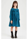 DEFACTO Long Sleeve Woven Dress