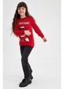 DEFACTO Dívčí svetr s kulatým výstřihem regular fit