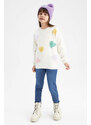 DEFACTO Girl Standard Fit Crew Neck Pullover