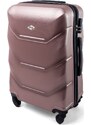 Rogal Růžová sada 3 luxusních skořepinových kufrů "Luxury" - vel. M, L, XL