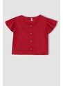 DEFACTO Girl's Short Sleeve Blouse