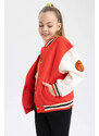 DEFACTO Girls College Collar Bomber Cardigan