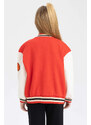 DEFACTO Girls College Collar Bomber Cardigan