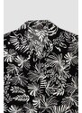 DEFACTO Regular Fit Short Sleeve Palm Print Viscose Shirt