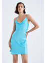 DEFACTO Strappy Mini Short Sleeve Woven Dress