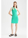 DEFACTO bodycon Sleeveless Mini Short Sleeve Knitted Dress