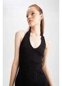 DEFACTO bodycon Sleeveless Mini Short Sleeve Knitted Dress