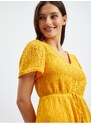 Orsay Žluté dámské vzorované šaty - Dámské