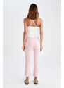 DEFACTO Crop Fit Cotton Trousers