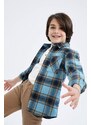 DEFACTO Boy Regular Fit Polo Neck Flannel Long Sleeve Shirt