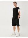 Koton Basic Bermuda Shorts with Lace-Up Waist, Pocket Detailed Slim Fit.