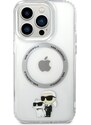 Ochranný kryt pro iPhone 13 Pro - Karl Lagerfeld, IML Karl and Choupette NFT MagSafe Transparent