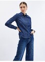 Orsay Tmavě modrá dámská džínová košile - Dámské