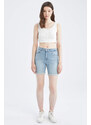 DEFACTO Slim Fit Mini Jean Short