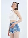 DEFACTO High Waisted Distressed Jean Short