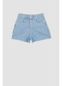 DEFACTO Mom Fit High Waisted Mini Jean Short