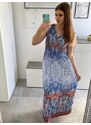 NoName Letní etno šaty MISSY modré M/L