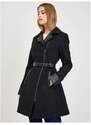 ORSAY Černý dámský zimní kabát s příměsí vlny