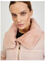 ORSAY Růžová dámská bunda v semišové úpravě