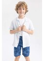 DEFACTO Boy Regular Fit Short Sleeve Jean Shirt