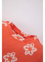DEFACTO Baby Girl Floral Short Sleeve T-Shirt Shorts 2-Pack Set