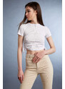 DEFACTO Short Sleeve Tie Waist Crop Top