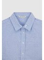 DEFACTO Boy Regular Fit Polo Neck Oxford Long Sleeve Shirt