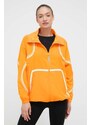 Větrovka adidas by Stella McCartney TruePace oranžová barva, přechodná, oversize