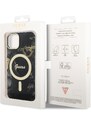 Ochranný kryt pro iPhone 14 - Guess, Marble IML MagSafe Black