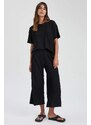 DEFACTO Regular Fit Wide Leg Trousers