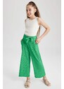 DEFACTO Girl's Wide Leg Crinkle Fabric Trousers