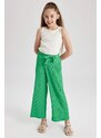 DEFACTO Girl's Wide Leg Crinkle Fabric Trousers