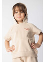 DEFACTO Baby Boy Regular Fit Slogan Printed Sweatshirt Fabric Short Sleeved T-Shirt