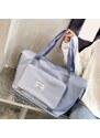 Cestovní skládací taška s velkým úložným prostorem - modrošedá