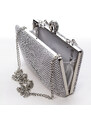 Dámská společenská kabelka Bessy, stříbrná