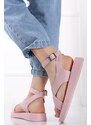 Givana Růžové platformové sandály Marani
