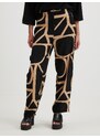 Béžovo-černé dámské vzorované kalhoty ONLY Ava - Dámské