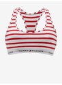 Bílo-červená dámská pruhovaná podprsenka Tommy Hilfiger Underwear - Dámské