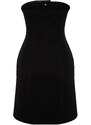 Trendyol Black Front Buttoned Mini Denim Dress