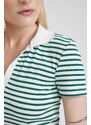 DEFACTO Fitted Polo Neck Striped Short Sleeve T-Shirt