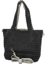 Paolo Bags Elegantní koženková kabelka 2v1 Dora, černá - šedá