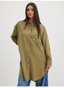 Khaki dámská dlouhá košile ONLY Corin-Aris - Dámské