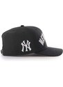 Čepice s vlněnou směsí 47brand MLB New York Yankees černá barva, s aplikací