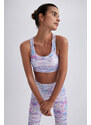 Defacto Fit Crew Neck Patterned Sports Bra