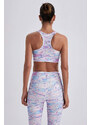 Defacto Fit Crew Neck Patterned Sports Bra