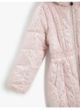 Koton Shimmer Long Down Jacket with Plush Lined.