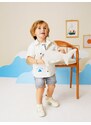 Koton Denim Bib Overalls Shorts With Pocket Cotton Cotton